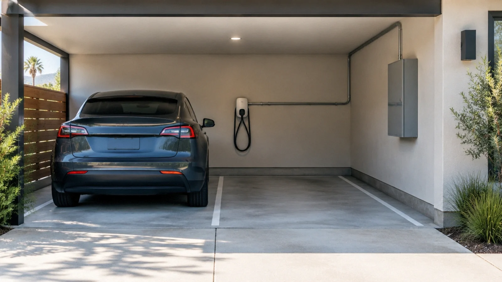 Illustration of assigned parking and electrical supply.